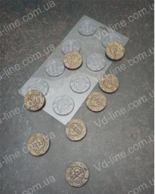 Форма пластикова B-0213 Монети гральні