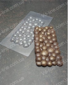 Форма пластикова B-0211 Плитка шоколаду Бульбашки